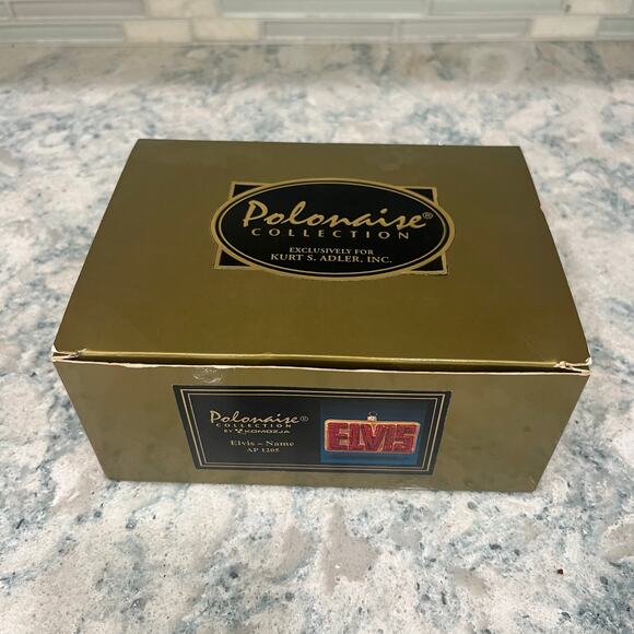 Elvis Red & Gold Christmas Ornament From The Polonaise Collection Kurt S. Adler - Picture 6 of 6